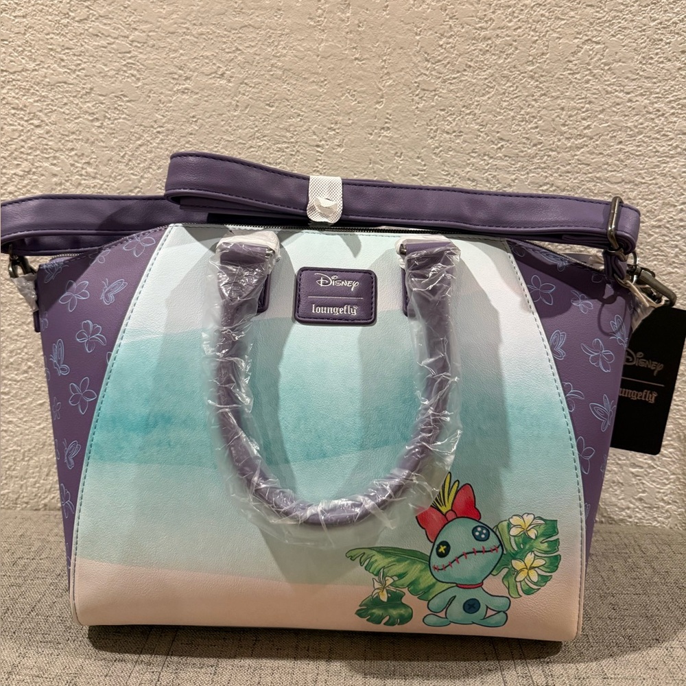 Loungefly Disney Stitch Scrump Butterfly Satchel/Crossbody and Wallet set NWT - Picture 3 of 8
